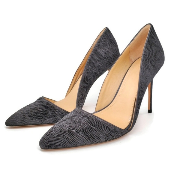 Vince Camuto Shoes - Imagine by Vince Camuto Ossie Ruched Satin Point-Toe Pumps in Slate Grey